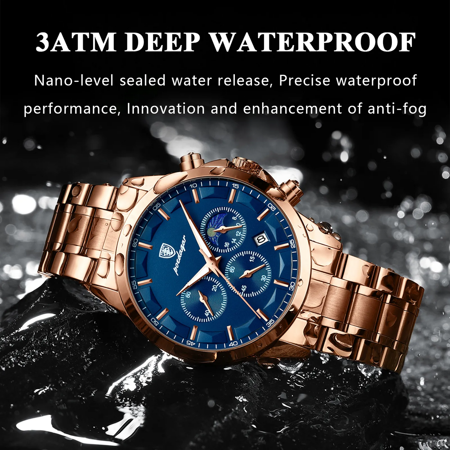 POEDAGAR Luxury Chronograph watch