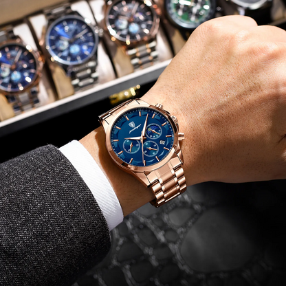 POEDAGAR Luxury Chronograph watch