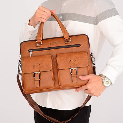 Jeep Out Pocket Leather Bag