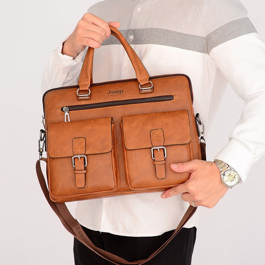 Jeep Out Pocket Leather Bag