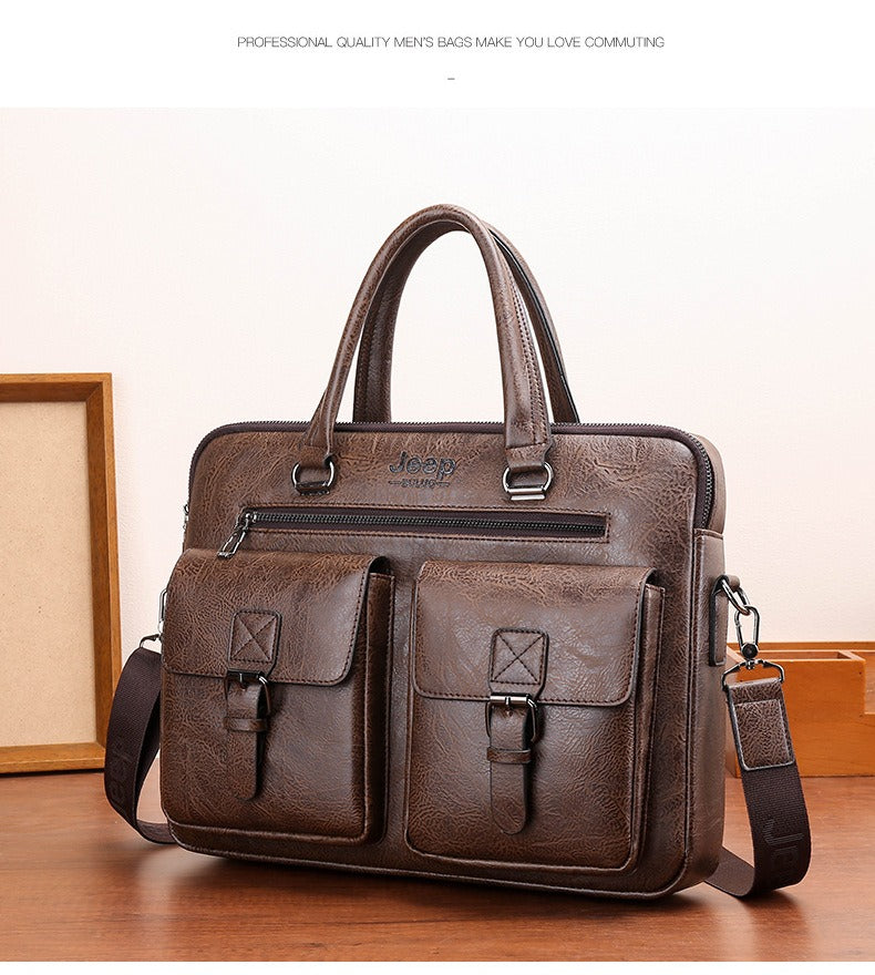 Jeep Out Pocket Leather Bag