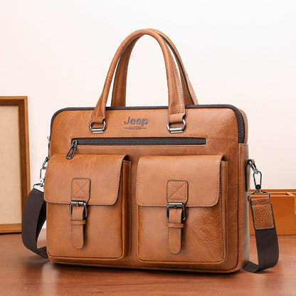 Jeep Out Pocket Leather Bag