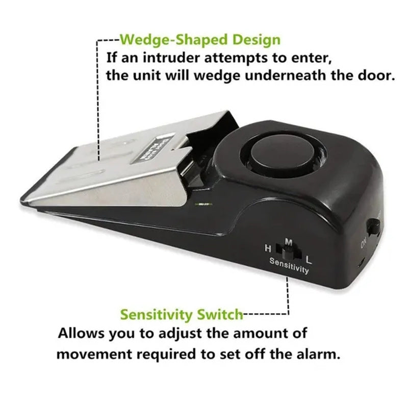 Portable Door-Stop Alarm + Battery